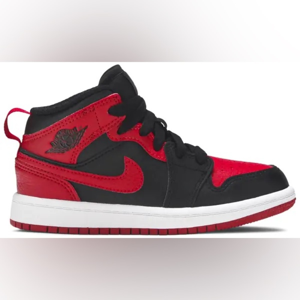 Nike Air Jordan 1 Mid Black/Red Sneakers